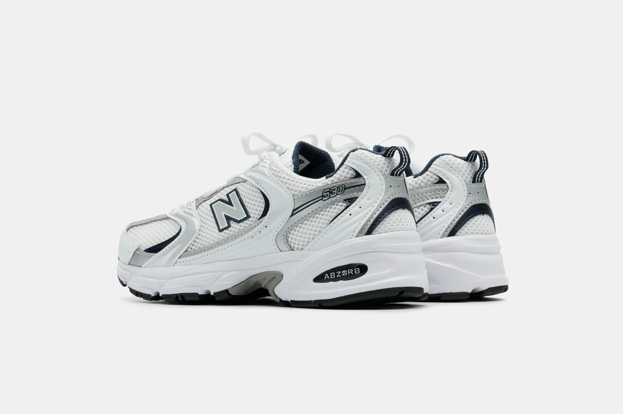 New Balance 530 White Silver Navy — изображение 3